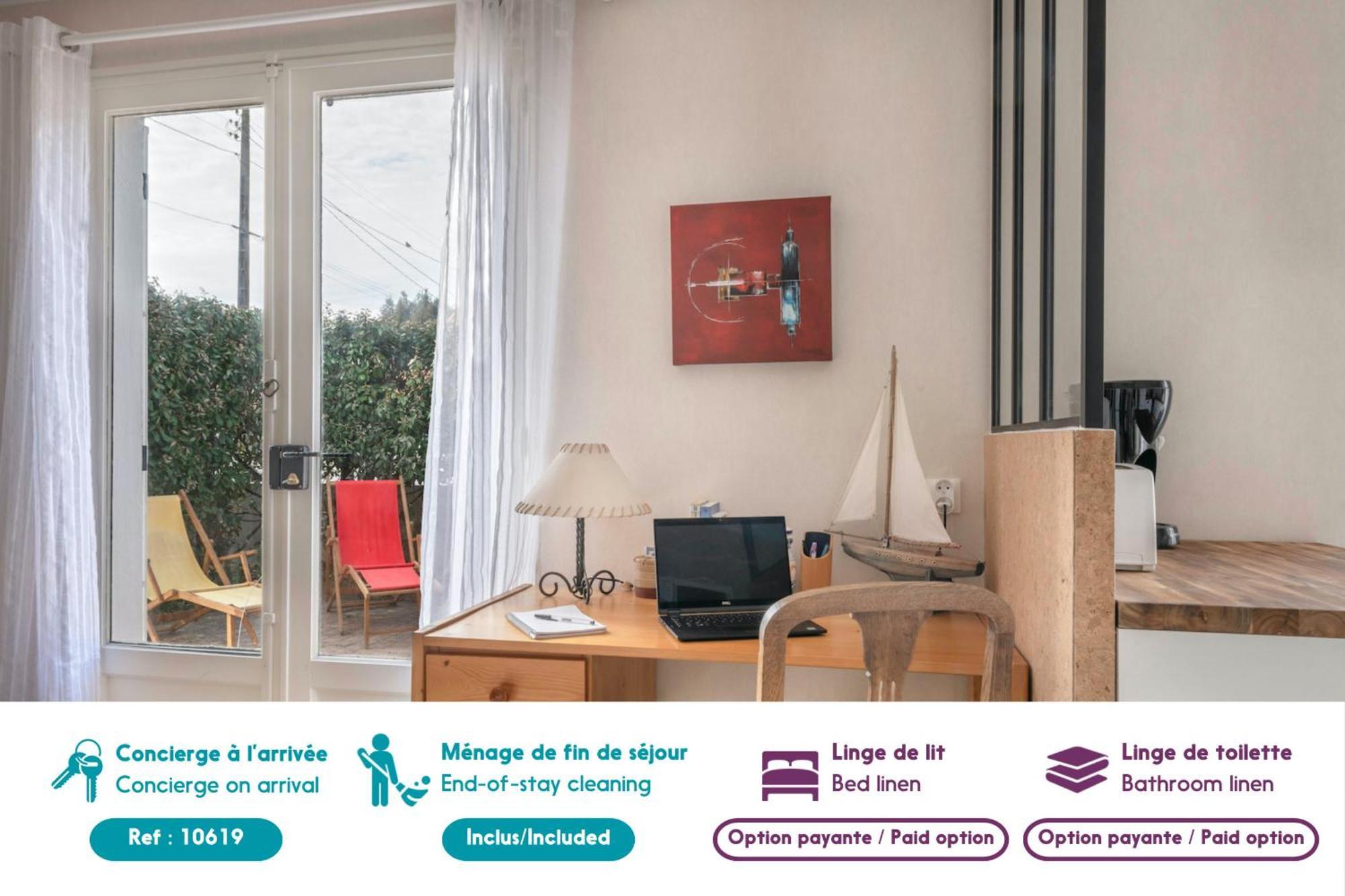 Belle maison avec jardin à 160 m de la Grande Plage de Tharon Saint-Michel-Chef-Chef Esterno foto